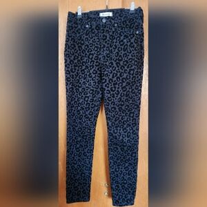 Madewell black leopard print midrise pants